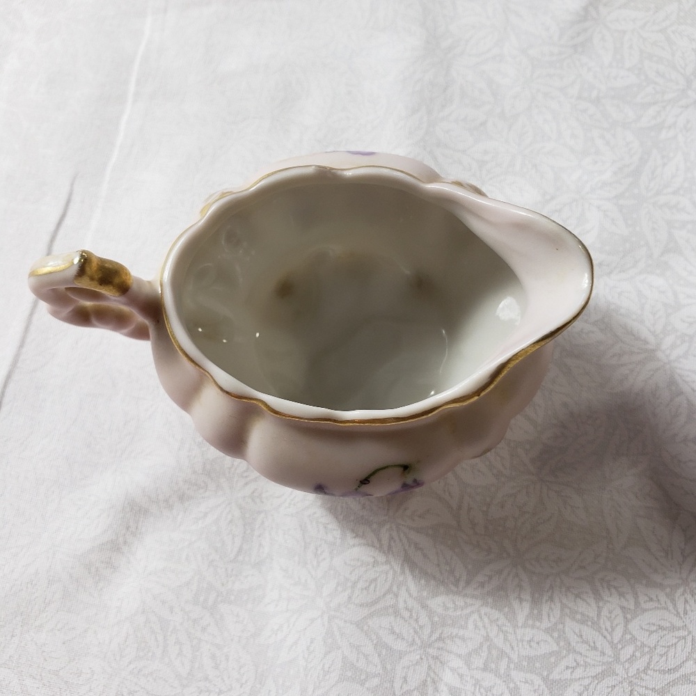 Vintage Lefton China Handpainted Creamer Set - Picture 4 of 6